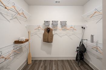Spacious walk-in closets